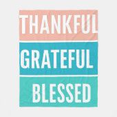 Stijlvolle gezegende, dankbare Thanksgiving Fleece Deken (Voorkant)