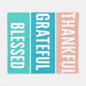 Stijlvolle gezegende, dankbare Thanksgiving Fleece Deken (Voorkant (Horizontaal))