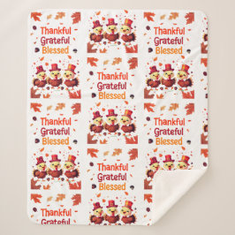 Stijlvolle gezegende, dankbare Thanksgiving Sherpa Deken