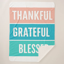 Stijlvolle gezegende, dankbare Thanksgiving Sherpa Deken