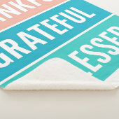 Stijlvolle gezegende, dankbare Thanksgiving Sherpa Deken (3/4)