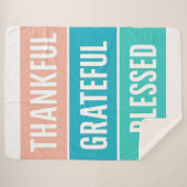 Stijlvolle gezegende, dankbare Thanksgiving Sherpa Deken (Voorkant (horizontaal))