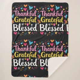 Stijlvolle gezegende, dankbare Thanksgiving Sherpa Deken