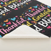 Stijlvolle gezegende, dankbare Thanksgiving Sherpa Deken (3/4)