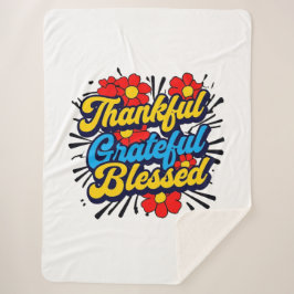 Stijlvolle gezegende, dankbare Thanksgiving Sherpa Deken