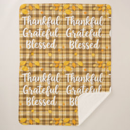 Stijlvolle gezegende, dankbare Thanksgiving Sherpa Deken