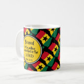 Stijlvolle GHANA Gezegende Natie Monogram Gift Koffiemok (Voorkant links)