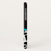 Stijlvolle Giraffe Afdrukken en Naam Girly Turquoi Case-Mate iPhone Case (Achterkant/links)