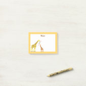 Stijlvolle Giraffe mammie en Baby kalf Post-it® Notes (Op bureau)