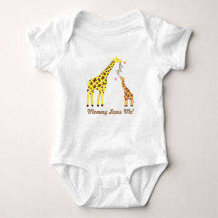 Stijlvolle Giraffe mammie en Baby Romper