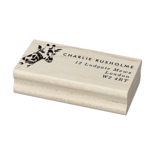 Stijlvolle Giraffe Naam en adres Rubberstempel (Stempel)