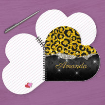 Stijlvolle girale faux glitter Animal print Monogr