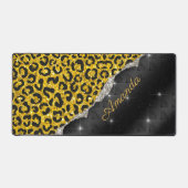 Stijlvolle girale faux-glitter dierlijk afdrukken bureaumat (Voorkant)