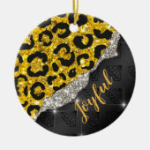 Stijlvolle girale faux-glitter dierlijk afdrukken  keramisch ornament (Voorkant)