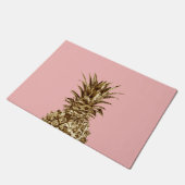 Stijlvolle  girale gouden pastelroze anananas deurmat (Schuin)