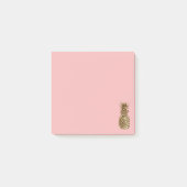 Stijlvolle  girale gouden pastelroze anananas post-it® notes (Voorkant)