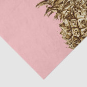 Stijlvolle girale gouden pastelroze anananas tissuepapier (Detail)