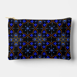 Stijlvolle Girly Blue & Gold Dot Art Mandala Patro Etui