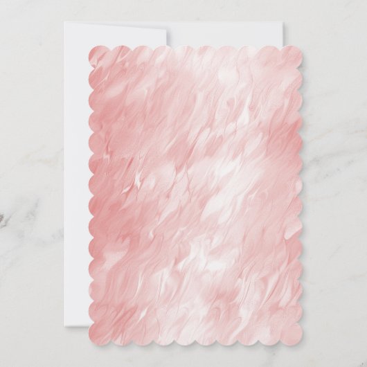 Stijlvolle Girly Blush Roze Glam Kaart (Achterkant)