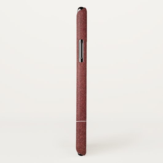 Stijlvolle Girly Chic Maroon glitter monogram naam Case-Mate iPhone Case (Achterkant / rechts)