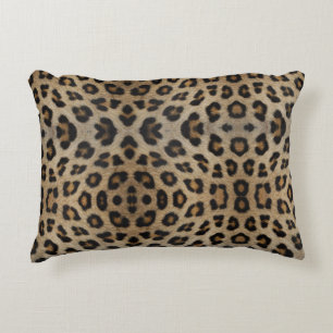 Stijlvolle girly chique luipaard bont dierenprint accent kussen