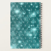 Stijlvolle Girly Elegant Monogram Patroon Planner (Achterkant)