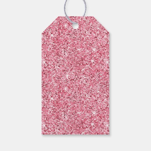 Stijlvolle Girly Pink Gold White Zebra Cadeaulabel (Achterkant)