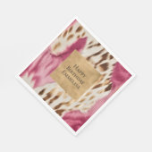 Stijlvolle Girly Pink Gold White Zebra Servet (Hoek)