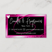 Stijlvolle Girly Pink Lijst Heart Handgemaakt op n Visitekaartje (Achterkant)