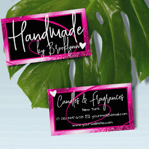 Stijlvolle Girly Pink Lijst Heart Handgemaakt op n Visitekaartje