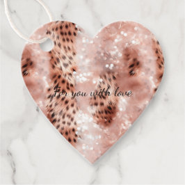 Stijlvolle Girly Pink Rose Gold Glitter Glitter Bedankjes Labels