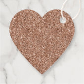 Stijlvolle Girly Pink Rose Gold Glitter Glitter Bedankjes Labels (Achterkant)