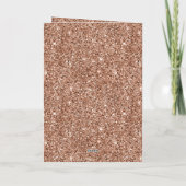 Stijlvolle Girly Pink Rose Gold Glitter Glitter Kaart (Achterkant)
