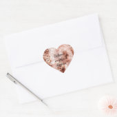 Stijlvolle Girly Pink Rose Gold Leopard Glitz Hart Sticker (Envelop)