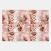 Stijlvolle Girly Pink Rose Gold Leopard Glitz Inpakpapier Vel (Voorkant 2)