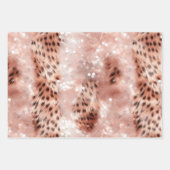 Stijlvolle Girly Pink Rose Gold Leopard Glitz Inpakpapier Vel (Voorkant)