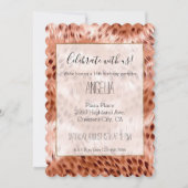 Stijlvolle Girly Pink Rose Gold Leopard Glitz Kaart (Voorkant)