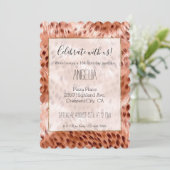 Stijlvolle Girly Pink Rose Gold Leopard Glitz Kaart (Staand voorkant)