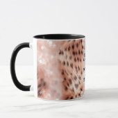 Stijlvolle Girly Pink Rose Gold Leopard Glitz Mok (Links)