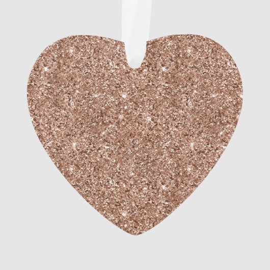 Stijlvolle Girly Pink Rose Gold Leopard Glitz Ornament (achterkant)