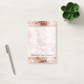 Stijlvolle Girly Pink Rose Gold Leopard Glitz Post-it® Notes (Kantoor)