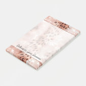 Stijlvolle Girly Pink Rose Gold Leopard Glitz Post-it® Notes (Schuin)