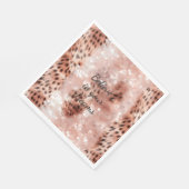 Stijlvolle Girly Pink Rose Gold Leopard Glitz Servet (Hoek)