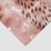 Stijlvolle Girly Pink Rose Gold Leopard Glitz Tissuepapier (Detail)