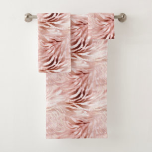 Stijlvolle Girly Pink Rose Gold Zebra Glam Glitz Bad Handdoek