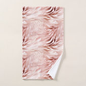 Stijlvolle Girly Pink Rose Gold Zebra Glam Glitz Bad Handdoek (Handdoek)