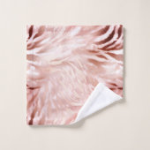 Stijlvolle Girly Pink Rose Gold Zebra Glam Glitz Bad Handdoek (Wasdoekje)