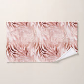 Stijlvolle Girly Pink Rose Gold Zebra Glam Glitz Bad Handdoek (Handdoek)