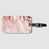 Stijlvolle Girly Pink Rose Gold Zebra Glam Glitz Bagagelabel (Voorkant (horizontaal))