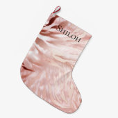 Stijlvolle Girly Pink Rose Gold Zebra Glam Glitz Grote Kerstsok (Voorkant (Hangend))